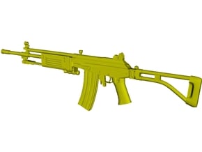 1/12 scale IMI Galil ARM rifle x 1 in Tan Fine Detail Plastic