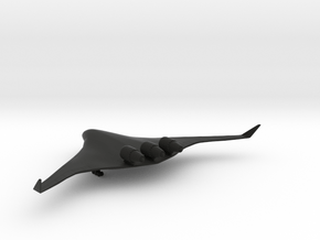 Boeing Blended Wing Body (BWB) Airliner Concept in Black Natural Versatile Plastic: 1:480