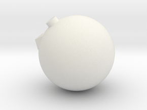 Sphere in White Natural Versatile Plastic
