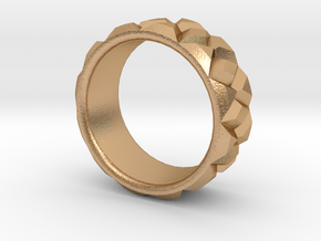 Diamond Ring - Curved in Natural Bronze
