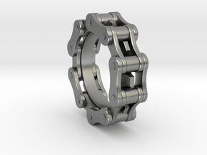 Bicycle Chain Ring in Natural Silver
