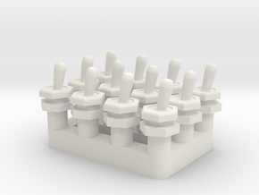 Toggle Switch - Multiples in White Natural Versatile Plastic