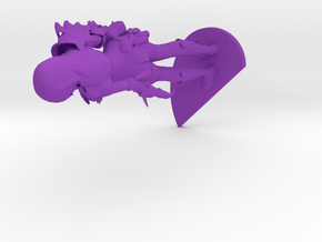 DariusAshley-half heart base in Purple Processed Versatile Plastic