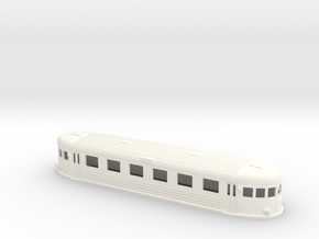 Swedish wagon for railcar UCo6 H0-scale in White Processed Versatile Plastic