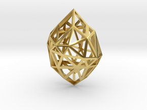 Pendant Diamond Rough in Polished Brass
