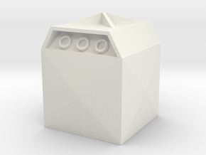 Glass Recycling Container 1/48 in White Natural Versatile Plastic
