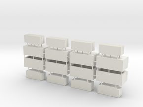 1-64 Portable Toolbox Pack of 8 in White Natural Versatile Plastic