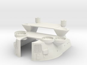 1/96 IJN Yamato Bridge Structure Part 7 in White Natural Versatile Plastic