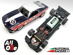 Chassis - Scalextric Ford Mustang (In AiO) in Black PA12