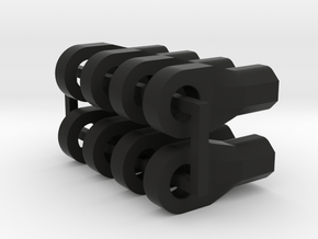 8 x M4 Thread Rod Ends for Links in Black Natural Versatile Plastic