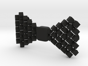 Cube Bow Tie in Black Natural Versatile Plastic