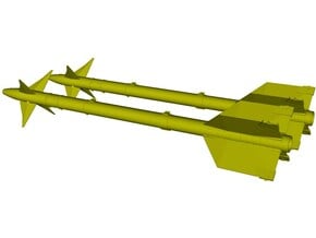 1/18 scale Raytheon AIM-9L Sidewinder missiles x 2 in Smooth Fine Detail Plastic