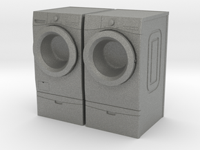 Washer & Dryer Set 01. 1:24 Scale  in Gray PA12