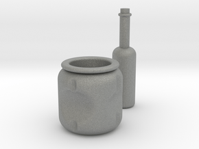 Pot and Bottle set in Gray PA12