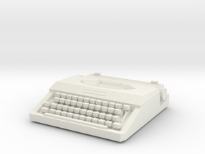 Typewriter 01. 1:12 Scale in White Natural Versatile Plastic