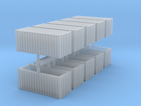 20ft Container in 1/350 (10pcs.) in Tan Fine Detail Plastic