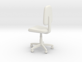 Office Swivel Chair in White Natural Versatile Plastic
