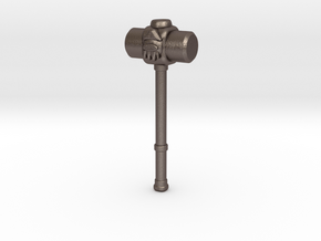 Hammer of the Ninja in Polished Bronzed-Silver Steel