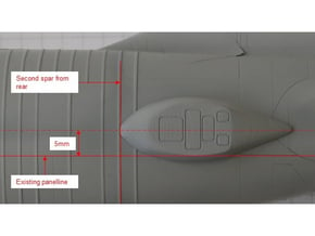 RC-135M Rear Fairing (FUD) in Smooth Fine Detail Plastic: 1:72
