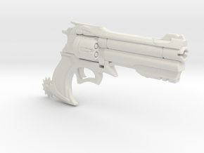 1/3 Scale Overwatch Type Revolver in White Natural Versatile Plastic