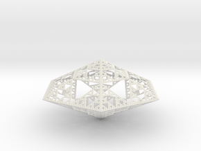 Sierpinski Diamond in White Natural Versatile Plastic