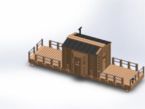 1920's MOW WORK CABOOSE in White Natural Versatile Plastic