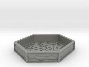 D20 Dice Tray  in Gray PA12