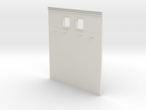 Ho Scale Rialto upper wall in White Natural Versatile Plastic