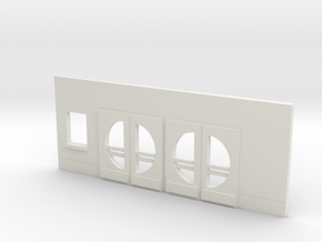 Ho Scale Rialto lower wall in White Premium Versatile Plastic