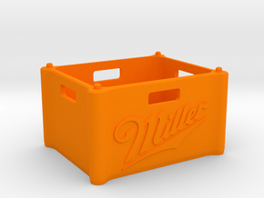 Beer Crate "Miller" 1:10 in Orange Processed Versatile Plastic: 1:10