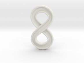 Infinity (small) in White Natural Versatile Plastic