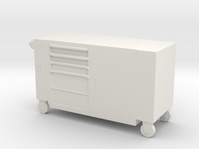 Toolbox Trolley 1/43 in White Natural Versatile Plastic