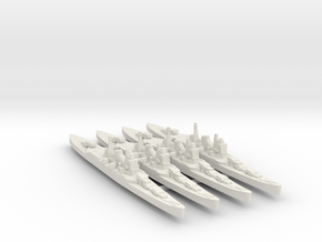 4pk sprue IJN Mogami cruiser 1:2400 VerPla WW2 in White Natural Versatile Plastic