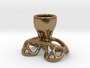 Arc Candle Holder (single) in Natural Brass