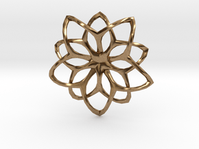 Flower Loops Pendant in Natural Brass