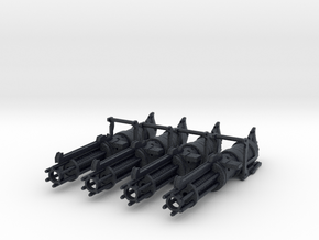 Z-6 rotary blaster cannon Set of 4 3.75 scale in Black PA12