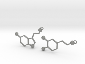 Dopamine & Serotonin Earrings in Gray PA12