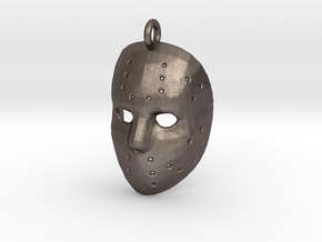 Jason Voorhees Mask Pendant in Polished Bronzed-Silver Steel