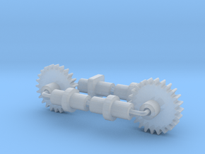 Bachmann HO US 4-8-4 Replacement Axles & Gear - V1 in Smooth Fine Detail Plastic
