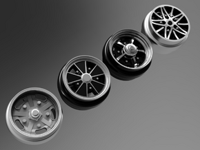 1/64 scale Wheel Multi Pack F - Empi/VW in Tan Fine Detail Plastic