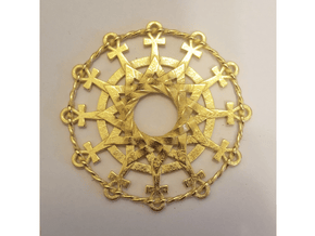 The 13th Key (Ultra Star of Metatron) Steel in Polished Gold Steel