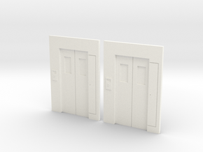 B-02 Lift Entrances - Type 2 (Pair) in White Processed Versatile Plastic