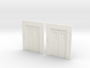 B-03 Lift Entrances - Type 3 (Pair) in White Processed Versatile Plastic