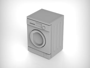 Washing Machine 01a.  1:24 Scale  in White Natural Versatile Plastic