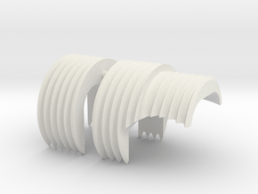 Heat sink grill (2 parts) “SOLO:ASWS” in White Natural Versatile Plastic
