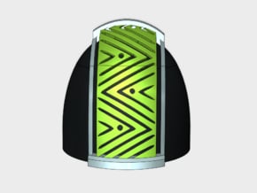 10x Kente Swathe 01 - G:5a Shoulder Pads in Tan Fine Detail Plastic