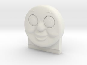 Thomas the Tank face, for Siege/Earthrise Astrotra in White Natural Versatile Plastic
