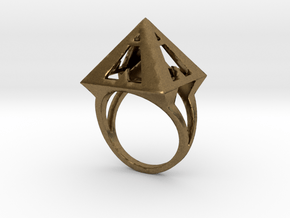  Pyramid Ring Size9 in Natural Bronze