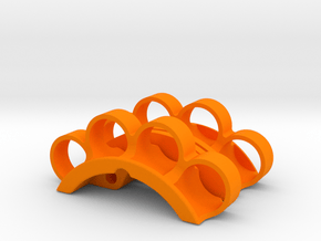DravTech Rear Mini Axle Weight Holder in Orange Processed Versatile Plastic