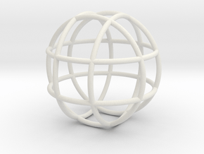 0848 Sphere F(x,y,z)=a #001 in White Natural Versatile Plastic